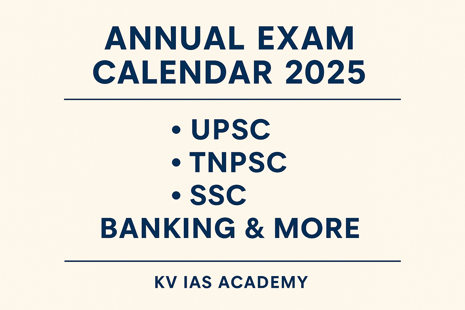 Exam Annual Calendar 2025